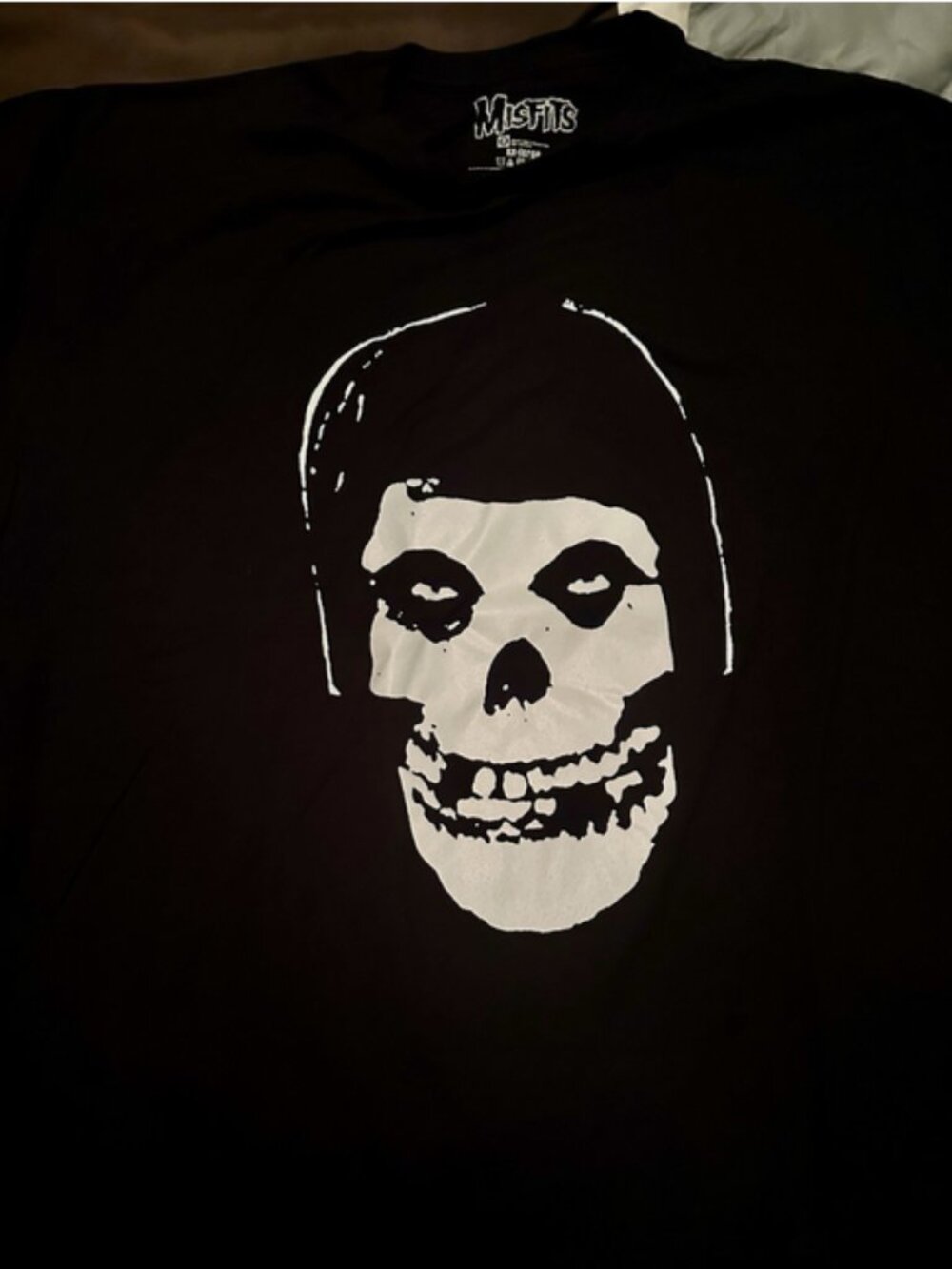 Misfits Official Glow In The Dark Logo Tshirt BLACK 2XL